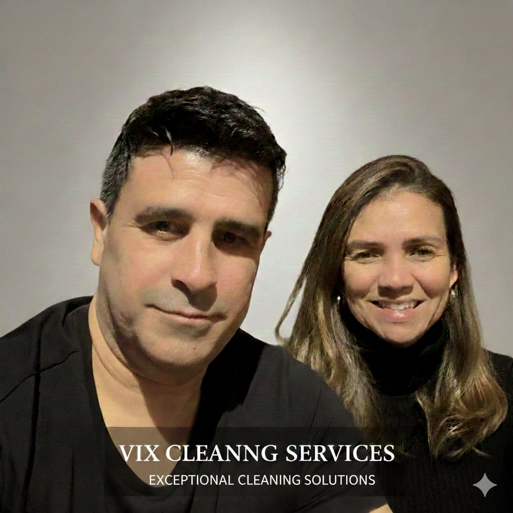 Alex and Simone, owners of Vix Cleaning Services in Connecticut